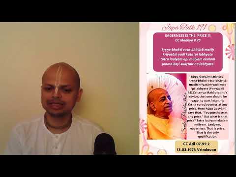 JAPA Talk By 172 By Shubh Krishna prabhuji