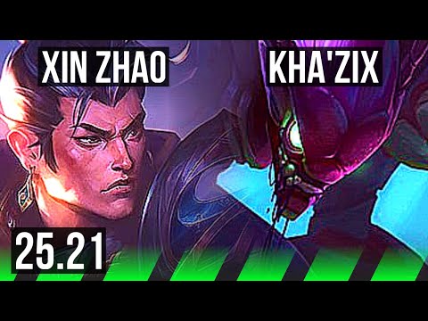 XIN ZHAO vs KHA'ZIX (JGL) | Legendary | KR Master | 25.21