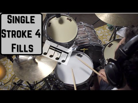 Single Stroke 4 Fills | Drum Lesson