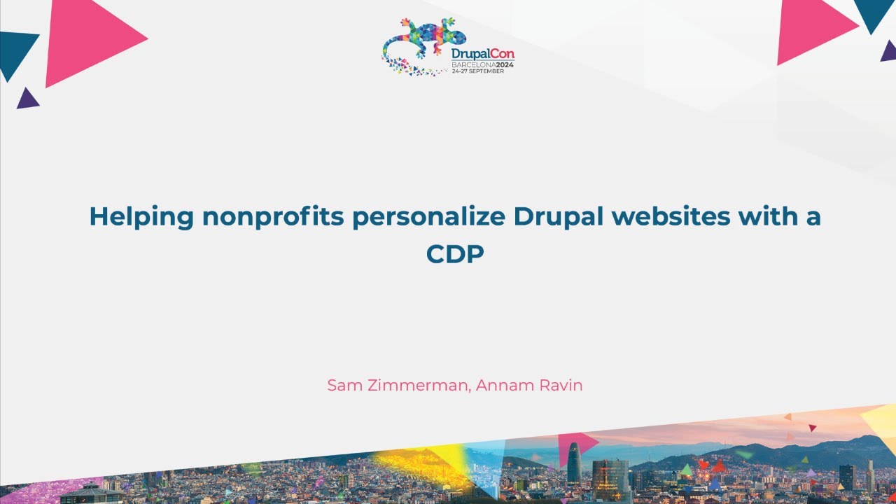Helping nonprofits personalize Drupal websites with a CDP