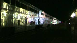 preview picture of video 'Amtrak Empire Builder Stopping At The Staples Depot'