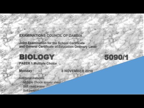 Biology paper 1 2010