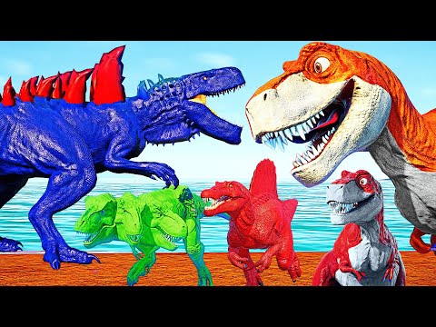 Dinosaur Rexy battle 3 Head Tyrannosaurus Rex,Spinosaurus - Jurassic World Evolution Camp Cretaceous
