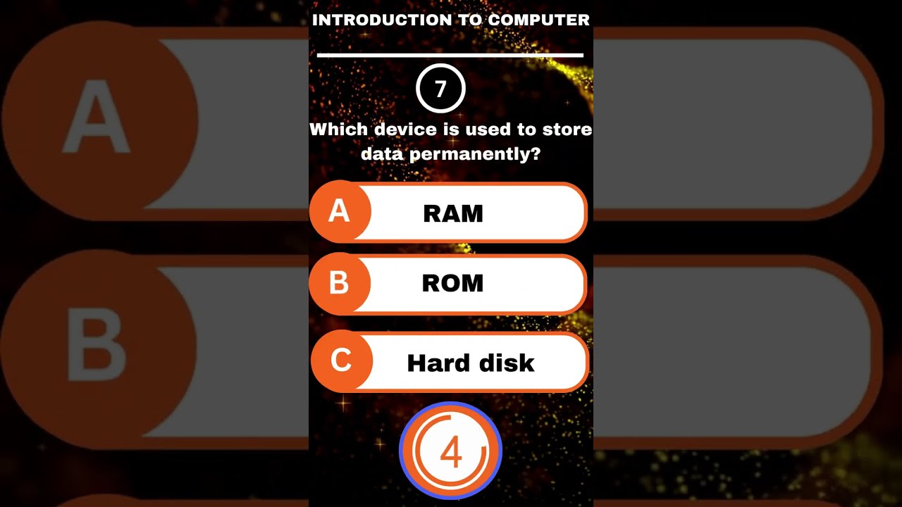 Computer Fundamentals Quiz | Beginner MCQ Challenge (20 Questions)