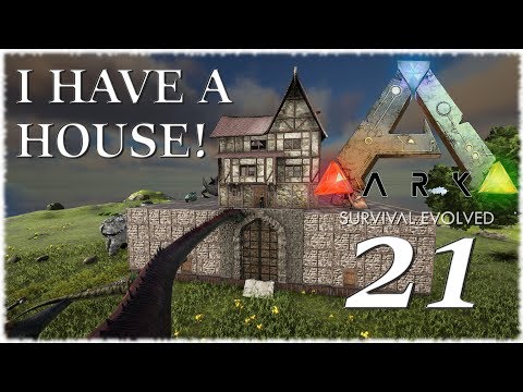 Ark Survival Evolved Ragnarok - Ep. 21 - House and Alpha Rex battle