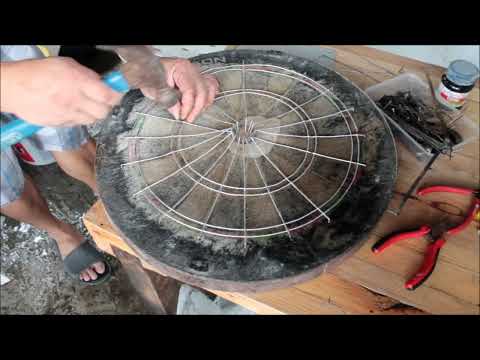 Robson Round wire neglected dart board repair reface repaint