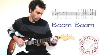 John Lee Hooker - Boom Boom - in the style of Eric Clapton (The Yardbirds) - Guitar lesson with tab