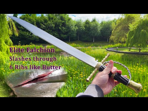 Mastercrafted Falchion Forged in Medieval Way Cuts Like a Lightsaber and Handles like a Dream