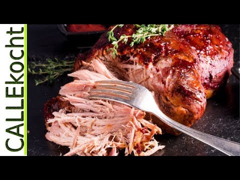 Pulled Pork zubereiten. Rezept aus dem Römertopf