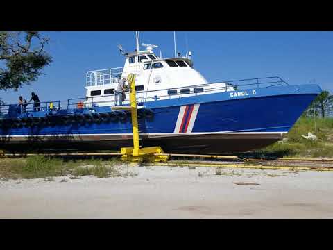 Haul out of Crew Boat Carol D