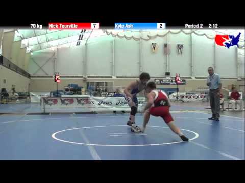 Nick Tourville vs. Kyle Ash at 2013 ASICS University Nationals - FS