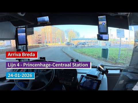 Arriva Breda - Lijn 4 | Solaris Urbino Electric | Bus Driver POV