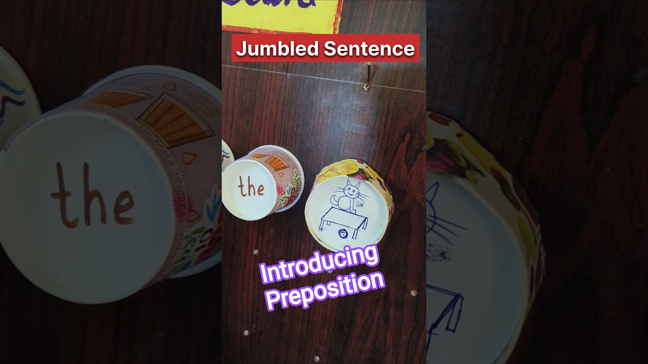 Jumbled Sentences ✨ | Introducing Preposition | Teacher Innovation Ideas | Magic board #preposition