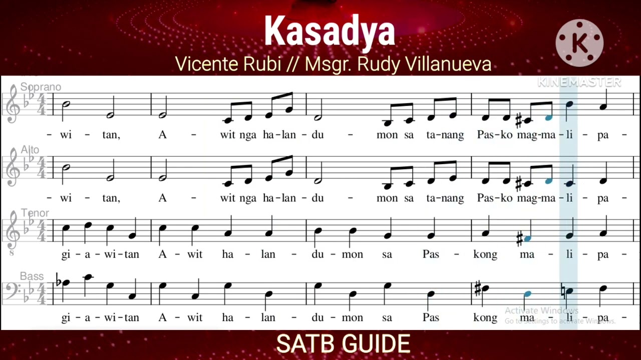 KASADYA (NING TAKNAA) _ SATB Guide - Composer: Vicente Rubi and Arrangement: Msgr. Rudy Villanueva