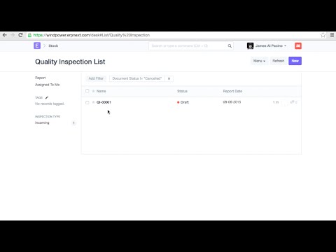 ERPNext - Quality Inspection