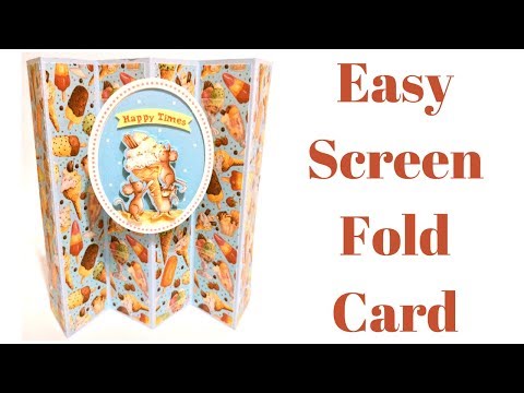 Screen Fold Card | Panel Fold  Card