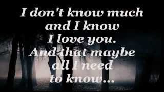 DON&#39;T KNOW MUCH (Lyrics) - LINDA RONSTADT / AARON NEVILLE