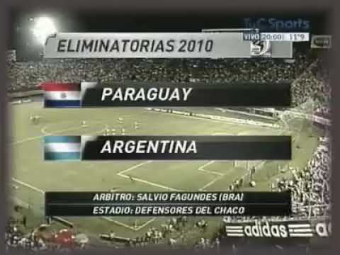 Paraguay ⚽️  Argentina. 2009⚽️  eliminatorias mundial ⚽️