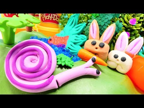 PlayDoh Schule - Wir machen aus Knete lustige Tiere - Knetvideo für Kinder