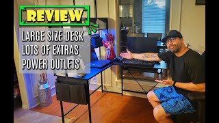 Video thumbnail for SEDETA Large L-Shaped Gaming Desk, Reversible and with Power Outlets by Review Central