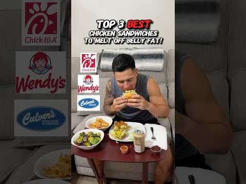 Comment “ME” for my Fast Food Guide. Top 3 Best Low Calorie Chicken Sandwiches.🔥