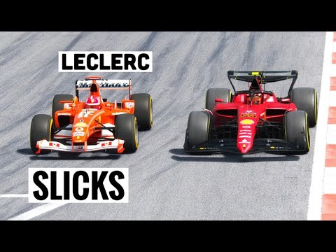 Ferrari F1 2003 SLICK TYRES (Lecerc) vs Ferrari F1 2022 - Monza GP