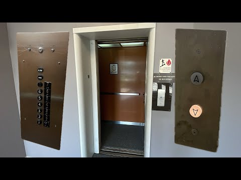 2 AMAZING Montgomery Black Button Traction Elevators w/ INSANE Motors | Cleveland, OH