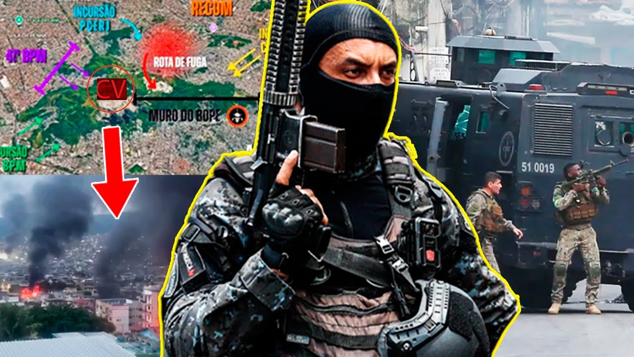 🇧🇷⚠️ La MEGAOPERACIÓN POLICIAL Contra el COMANDO VERMELHO en RIO de JANEIRO 🔴💀 ¡132 BAJAS!