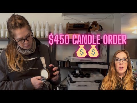 YouTube video: packing a $450 candle order, ASMR