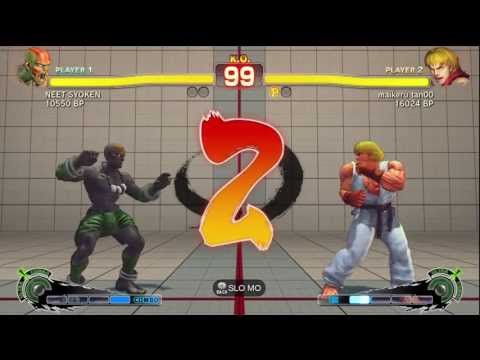 Michael Tan [Ken] vs NEET SYOKEN [Dhalsim] SSF4 Japanese Online Ranked Matches - TRUE-HD