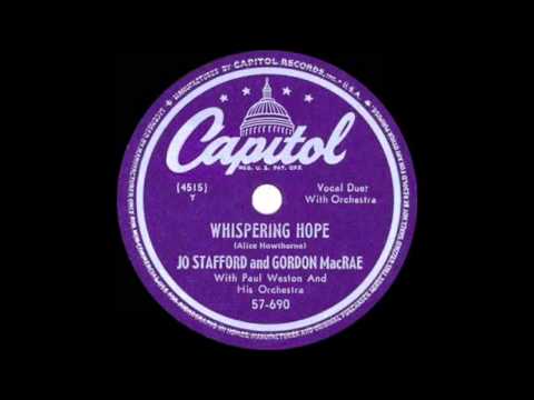 Jo Stafford & Gordon MacRae   Whispering Hope 1950