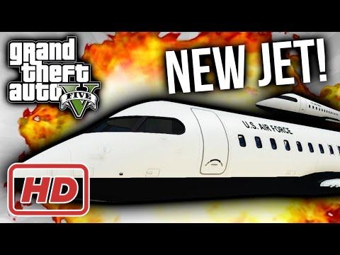 GTA 5: NEW "MilJet" JUMBO JET Guide! GTA 5 Online "Flight School Update" Gameplay (GTA V)