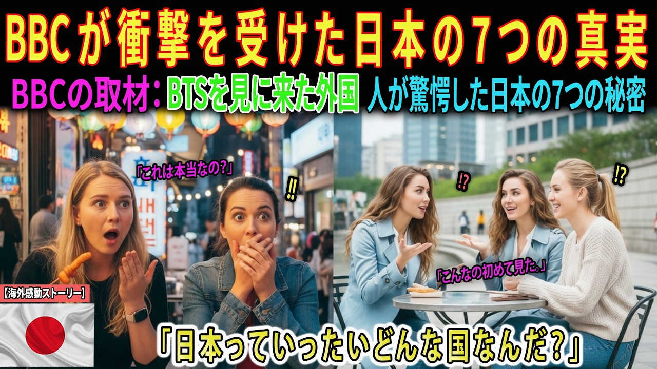 【海外感動エピソード】「なぜ日本だけがこんなに違うのか？」BTSを見に来た外国人が衝撃を受けた日本の7つの秘密。BBCが直接取材し報道した。