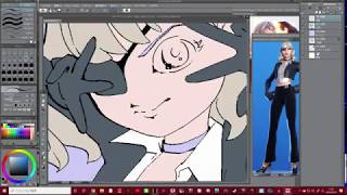 【さとお絵描きメイキング#7】Fortnite『サイレン』描いてみた【CLIPSTUDIO/photoshop】