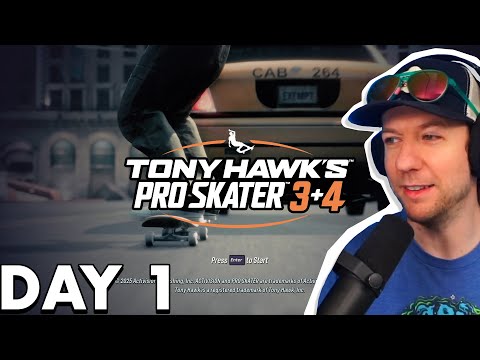 THPS3+4 100% DAY 1 🛹 Tony Hawk and Create a Skater