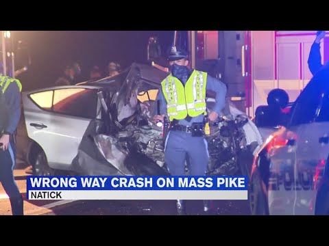 Wrong way driver strikes ambulance on Mass. Pike