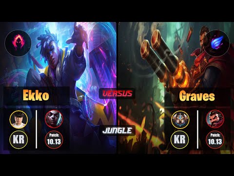 Clid EKKO (Jungle) [Dark Harvest] VS GRAVES - Challenger KR Patch 10.13
