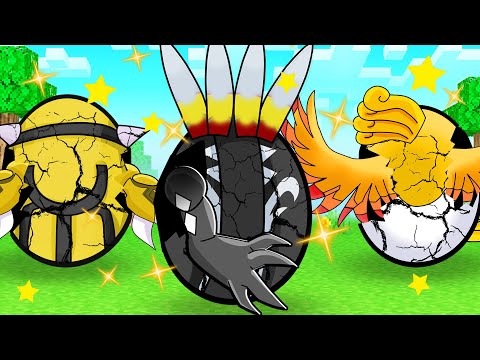 ESCOLHA seu POKÉMON INICIAL pelo OVO SHINY CHOCADO no MINECRAFT