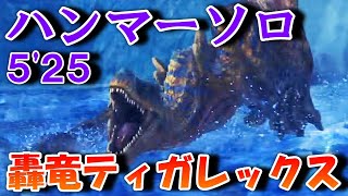 【MHW:IB】轟竜ティガレックス　ハンマーソロ　装衣・罠系無し