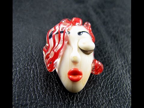 Ladies of the Flame - Lampwork Hollow Formed Lady Head Focal Bead - Tutorial