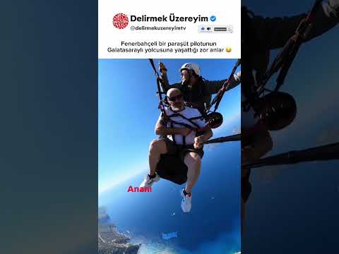Galatasaraylı yolcuya Fenerbahçeli pilot şoku 😂 #paraşüt #gsvsfb #shorts