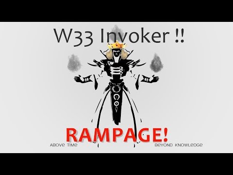 w33 INVOKER RAMPAGE ! insane combos! [ Ranked Dota 2 Gameplay ]