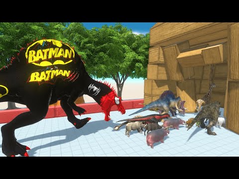 ESCAPE FROM BATSPIDERMAN SPINOSAURUS -Animal Revolt Battle Simulator