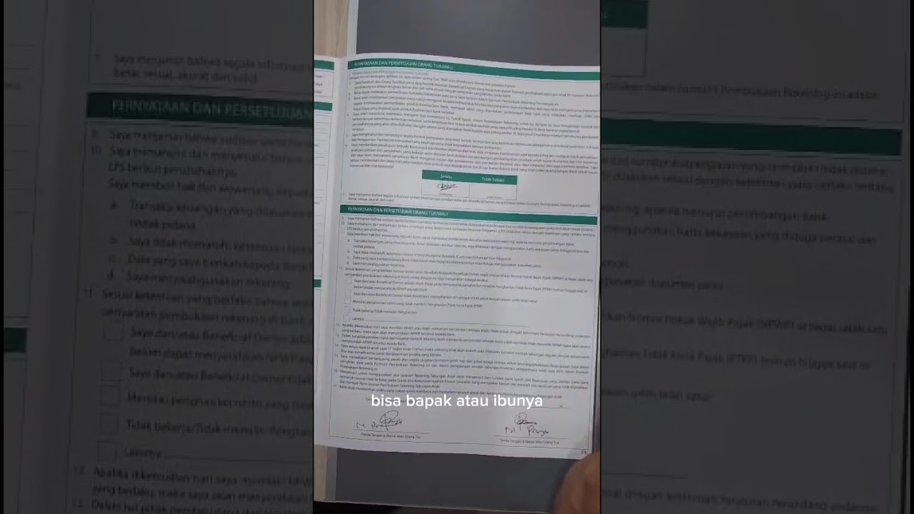 Tata cara pengisian formulir BSI Junior yang baik dan bena👋👋