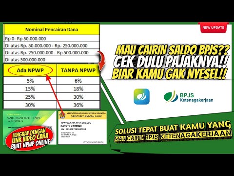 Pajak Progresif BPJS ketenagakerjaan | Pencairan saldo JHT BPJS di potong 20%?