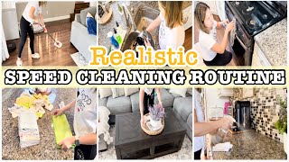 REALISTIC SPEED CLEANING ROUTINE 2022 // MOM LIFE CLEAN WITH ME // HOUSE CLEANING MOTIVATION