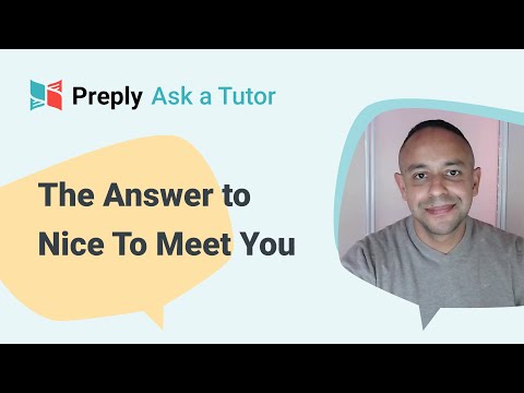 What Is Answer Of Nice To Meet You English Language Preply What Is Answer Of Nice To Meet You English Language Preply