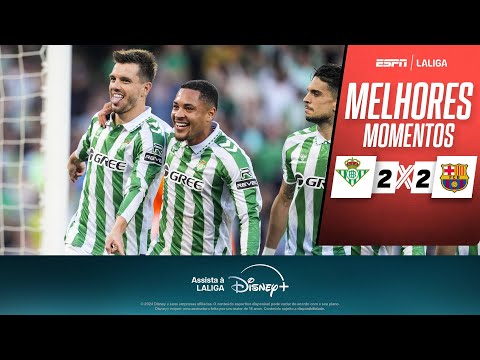 Gols e lances de Betis x Barcelona