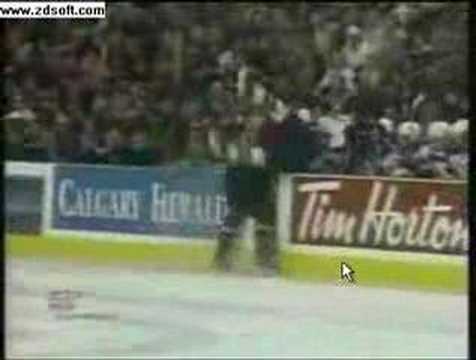 Regehr flips Kotalik into his bench