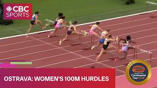 Photo finish in women's 100m hurdles at Continental Tour stop in Ostrava | #CBCSports